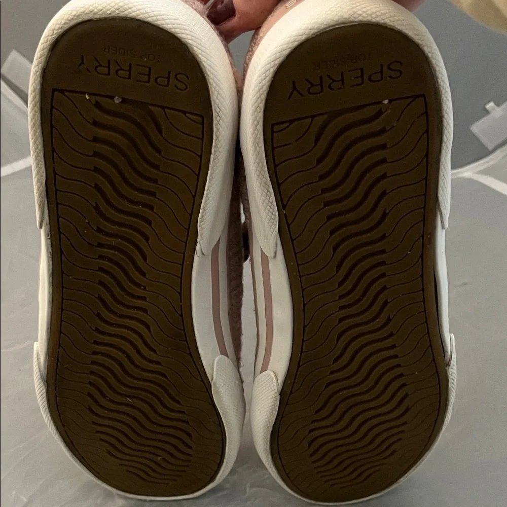 Sperry Women's Pier Wave Blush Pink Canvas Upper Slip On Sneakers - Size 9.5